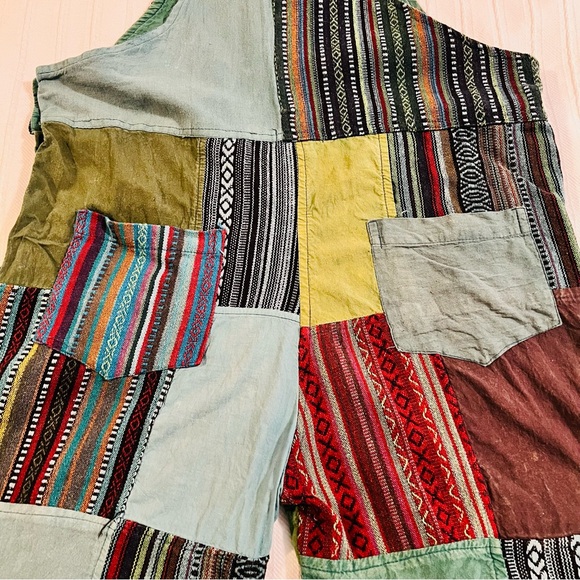 Colorful Patchwork Overalls - Picture 8 of 8